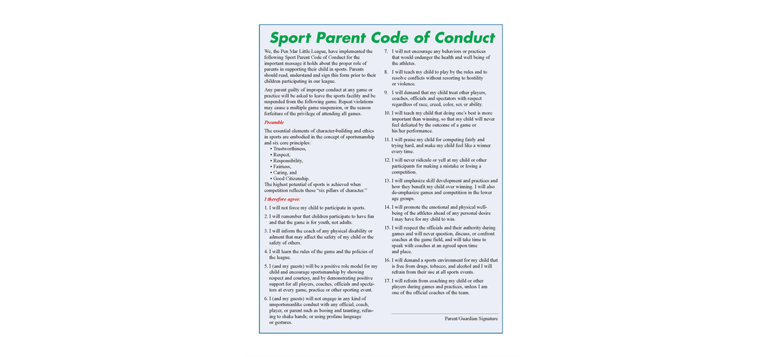 Parent Code of Conduct